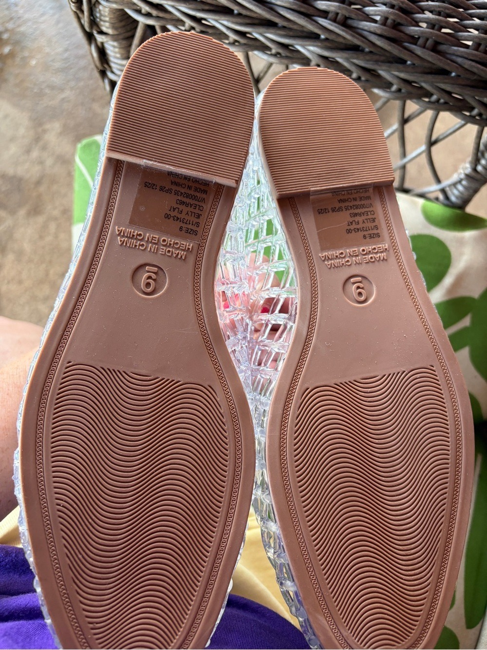 Gap Jelly Ballet Shoes Flats 1980s New With Sticker 9 Clear Summer Vacation - Picture 4 of 6